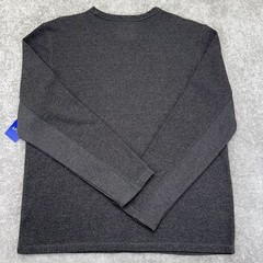 APT. 9 Men’s XL Premier Flex Long Sleeve Shirt Texture Knit TShirt Dark Gray NEW