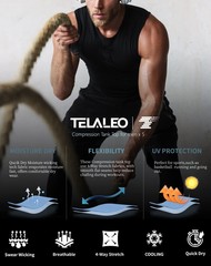 5 Pack Men’s Athletic Compression Shirts Sleeveless Workout Tank Top Sports B…