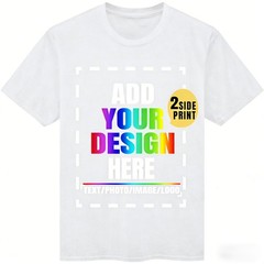 Personalized Custom T-Shirt Double Sided Print Your Design Text Logo Photo Gift