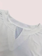 Camisetas Sólido Blanco Roto Cuello En V Moda Transpirable Ligero Suave Cómodo