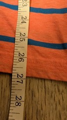 Ocean Pacific T-Shirt V Neck Men Size Large Coral Orange Striped Short Sleeve