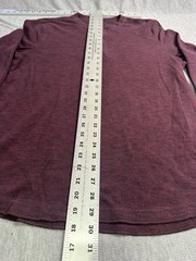 American Eagle Active Flex Men’s Burgundy Solid Cotton Knit Henley Tee Sz L