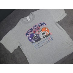 Gildan 2003 Motor City Bowl VII T-Shirt Mens XL Northwestern vs Bowling Green