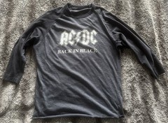 2004 AC/DC 1980 Back in Black North America Tour T-Shirt Tee Double-Sided Med