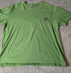 John Deere Men’s XXL T‑Shirt Green Graphic Tee Farm Tractor Logo