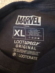 Mens Marvel Spider-Man T-Shirt Loot Crate XL Black – Never Worn Comic Tee