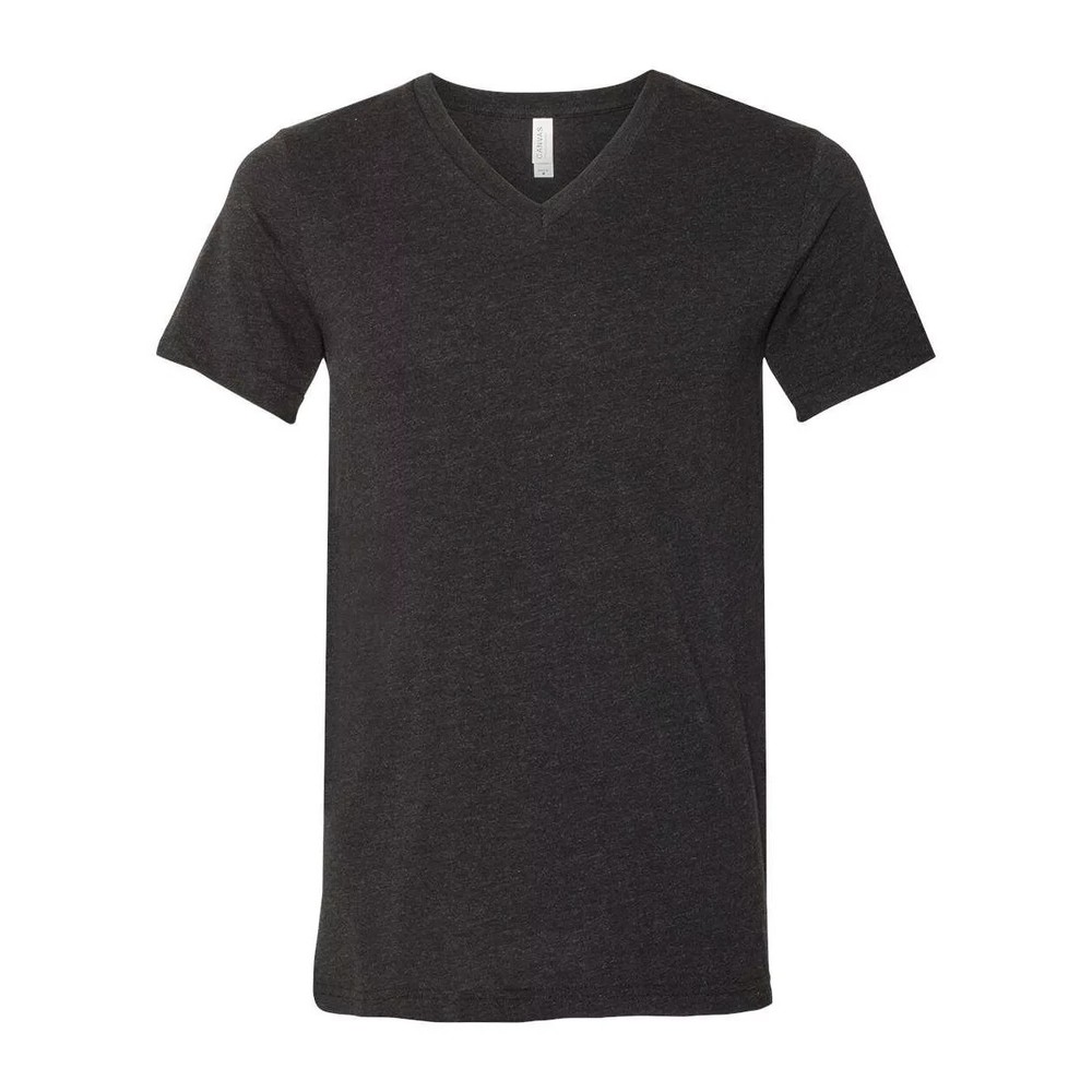 Bella + Canvas Unisex 3005 Heather CVC Vintage Black Vneck SS Tshirt New
