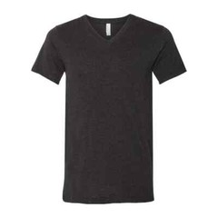 Bella + Canvas Unisex 3005 Heather CVC Vintage Black Vneck SS Tshirt New