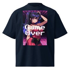 Unisex organic oversized high neck t-shirt