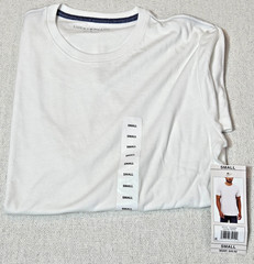 T-Shirt White Short Sleeve Ultra Soft Fit Men Small By Lucky Brand Retails 49.50