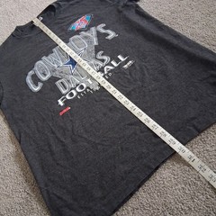 Vintage 1994 Dallas Cowboys 75th Aniversary Trench Single Stitch T-Shirt Size XL