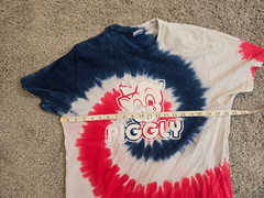 PIGGLY WIGGLY TIE DYED T-SHIRT SZ LARGE L PIG FRONT & PIG BACK JULY 4th
