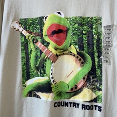 Disney The Muppets Kermit The Frog Country Roots Shirt Short Sleeve Mens L FLAW