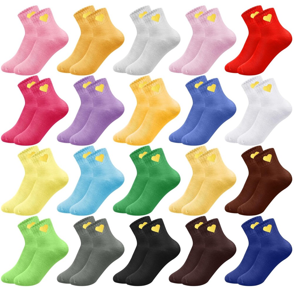 20 Pairs Love Socks Cute Smiling Ankle Socks Elastic Funny Aesthetic Low Cut …