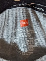 Men’s Hanes Ultimate X-Temp Thermal Crew Neck Long Sleeve – Used M Medium Gray