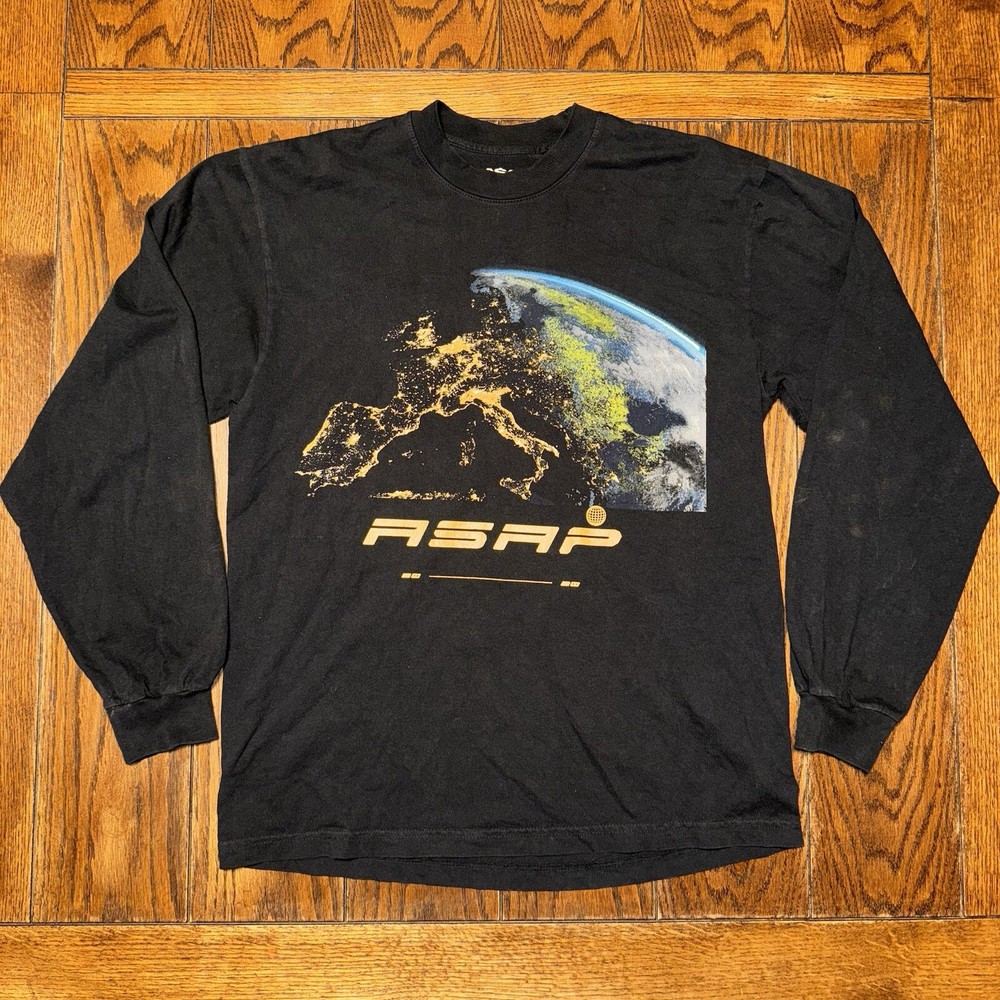 ASAP Worldwide Black Long Sleeve T Shirt 2020 A$AP Earth