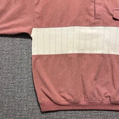 Vintage 80s 90s Envoy Mens Polo Shirt Pink Mauve Banded Hem Short Sleeve Retro M