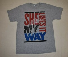 Usher Mens #URXTOUR She Likes it My Way Gray Tour Shirt New S, M, L