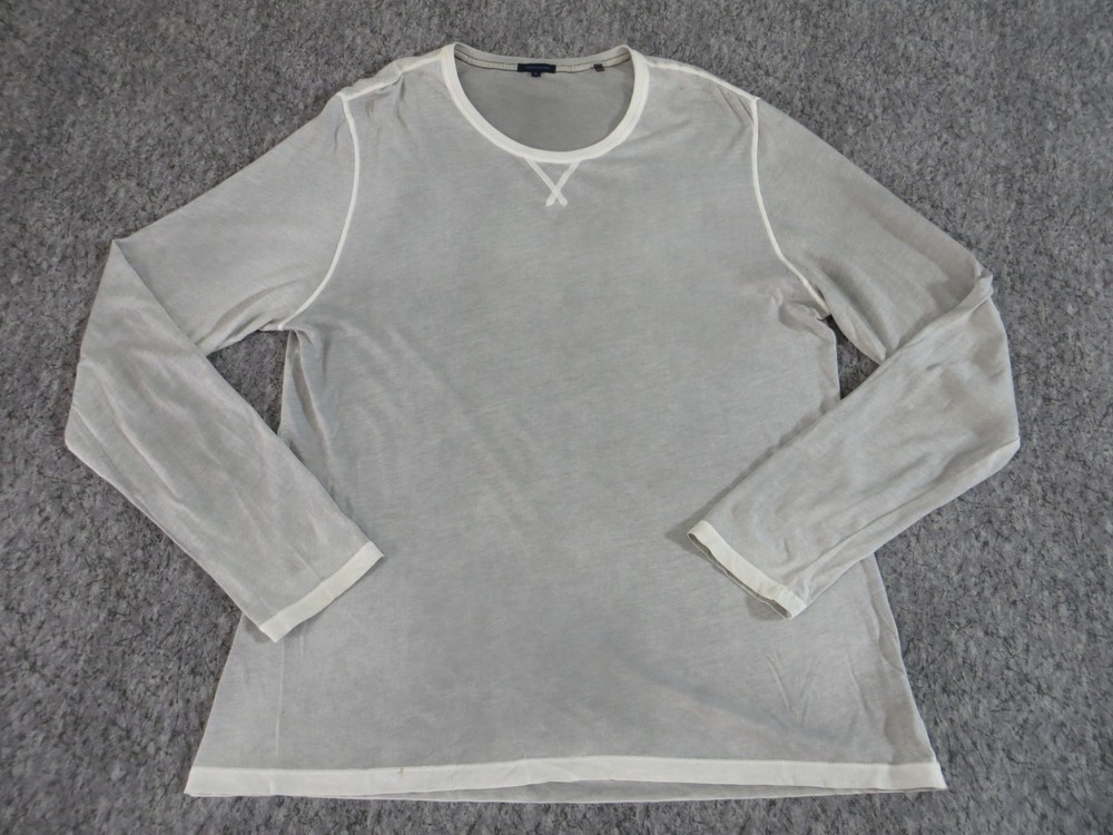 Patrick Assaraf T Shirt Mens Extra Large Long Sleeve Pima Cotton Gray