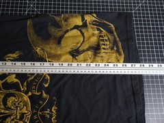 VTG Bulzeye T-Shirt Men’s Medium Black Gold Saint Sinner Skull Beaded Y2K
