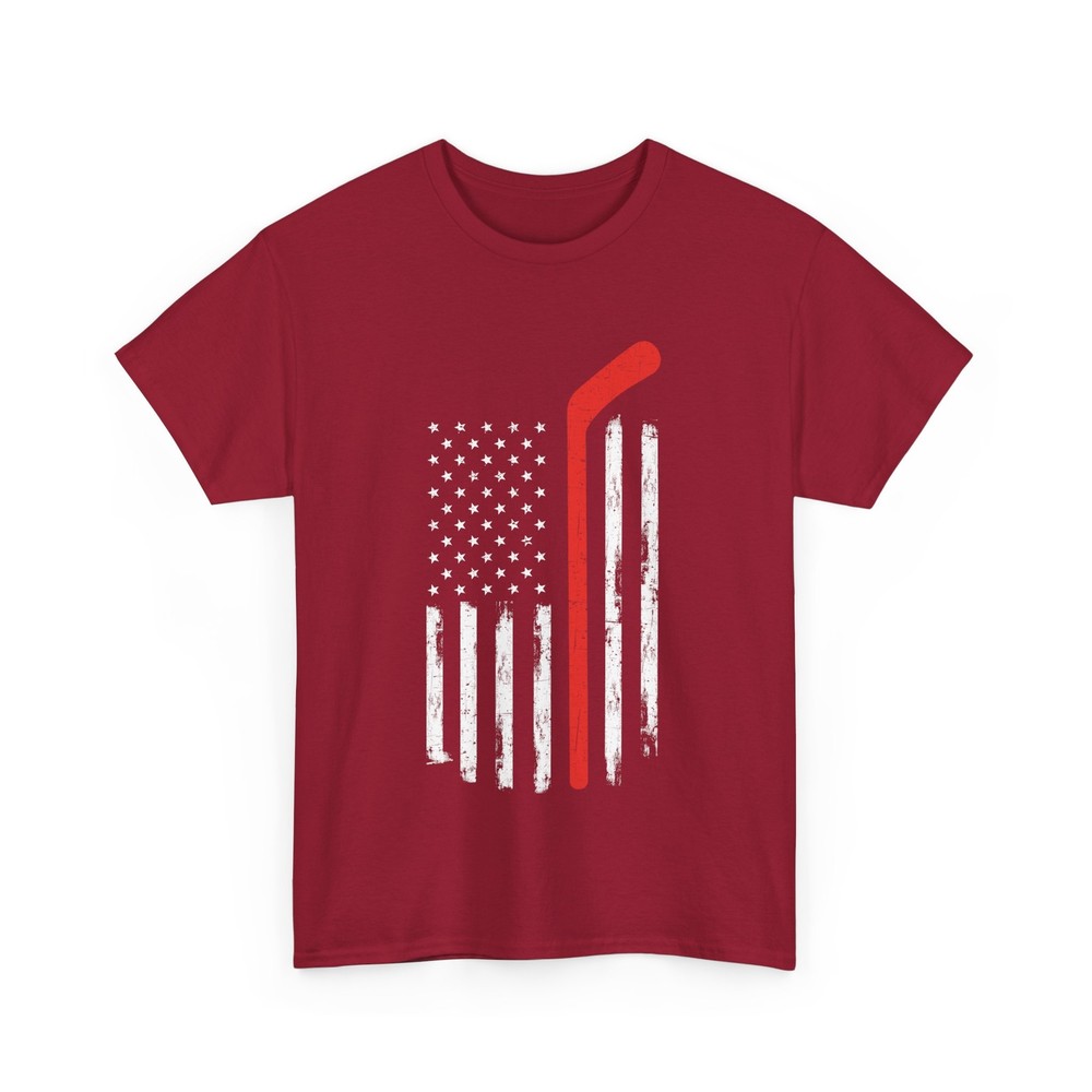 Hockey Shirt, Ice Hockey USA Flag Hockey Players Sports Lovers Women Men Shirt