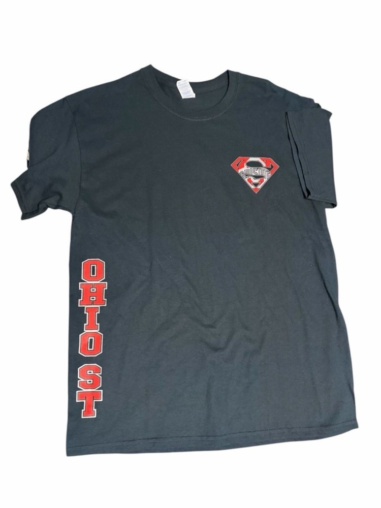 Gildan Ohio State Buckeyes Graphic Tee Black Short Sleeve Shirt L NCAA