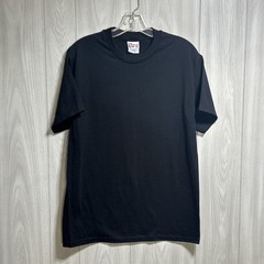 Hanes Heavyweight 50/50 Black Short Sleeve Shirt Size Medium