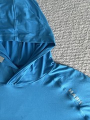 Habit Hooded Shirt Men’s 2XL Blue Hooded Performance Wicking UPF Stretch *Flaw