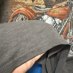 1991 Sturgis Halrey Davidson 3D Emblem Faded Black T Shirt Large VTG