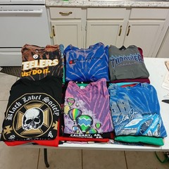 Bulk Lot 48 Graphic Print Shirts Mixed Sizes Graphics Sports Anime Festival #3