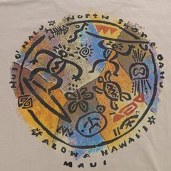 VINTAGE Hawaii Shirt Mens Extra Large Oahu North Shore Surfing Tee Hipster 90s