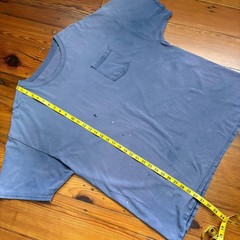 Vintage Gradient Sun Faded Pocket T-Shirt Men’s Size XL Blue WIP Work Worn