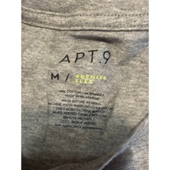 Apt 9 Premier Flex T Shirt Mens Size M Grey Adult Short Sleeve Crew Neck New