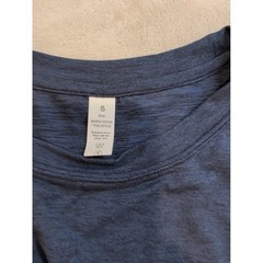 Men’s Navy Blue Stretch T-Shirt Size S Polyester Elastane Athletic Casual Tee