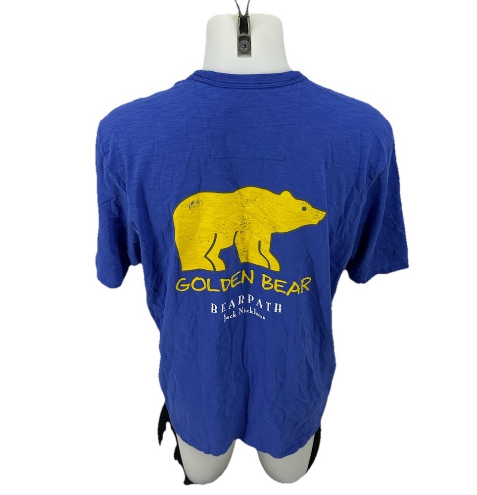 Tommy Bahama L Men Custom Graphic Tee Short Sl Golden Bear Jack Nicklaus 41-19