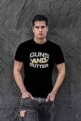 GUNS AND BUTTER Retro Logo T-Shirt Sizes S-5XL