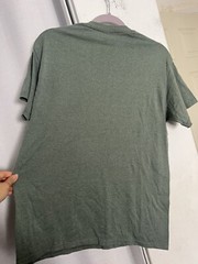 Gildan Men Crewneck Shirt Size Medium Green Short Sleeve Cotton Blend