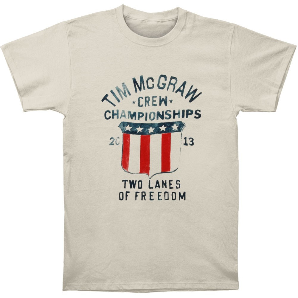 Men’s Tim Mcgraw Racing 2013 Tour Slim Fit T-shirt Small Cream