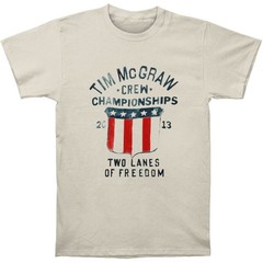 Men’s Tim Mcgraw Racing 2013 Tour Slim Fit T-shirt Small Cream