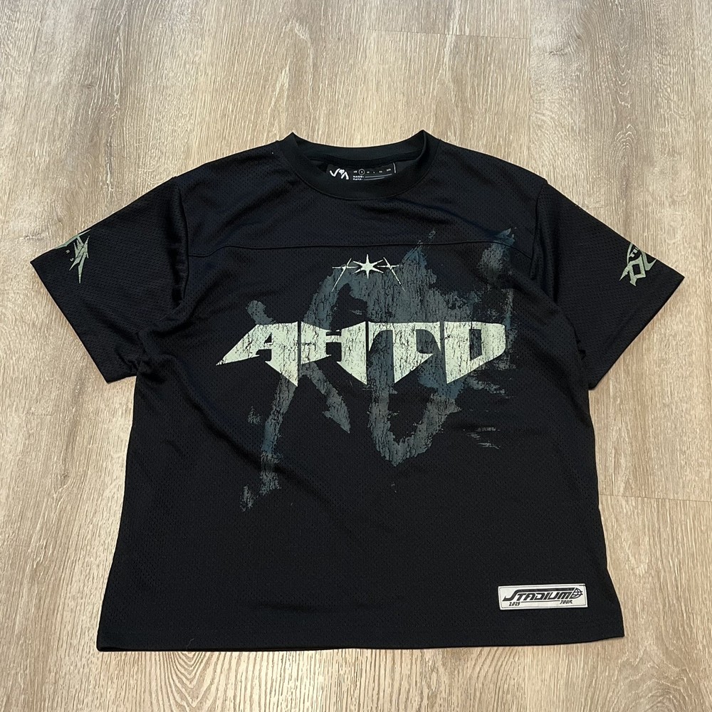 The Weeknd After Hours Til Dawn Tour Black Mesh Jersey Graphic Tee Small S