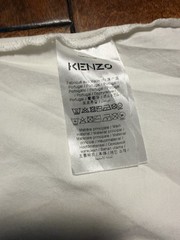 Kenzo Paris Logo T Shirt Medium White Made In Portugal 19×25.5 Designer Tee