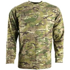 Kombat Long Sleeved T-Shirt BTP Camouflage Polycotton Crew Neck Casual Sports