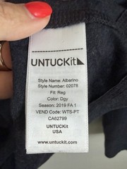 UNTUCKit Albarino Henley Shirt Men’s XXL Gray Long Sleeve Cotton Blend Regular