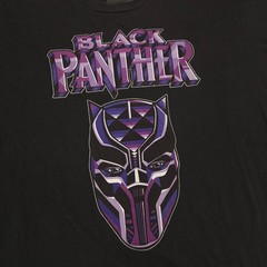 Marvel Black Panther Graphic Short Sleeve Casual Shirt Mens Size XL Black