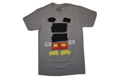 Disney Mickey Mouse Men’s Abstract Painted Mickey Gray Shirt New 2XL