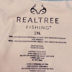 Realtree Fishing LS UPF30 Flex Fabric Lt. Blue Shirt – Size 2XL (50-52) NWT