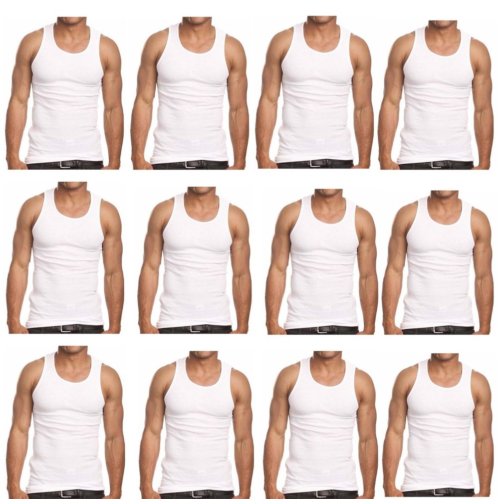 MENS BASIC SUMMER SPORTS EVERYDAY THIN VESTS 3-12 PACK VESTS 100% COTTON S-5XL