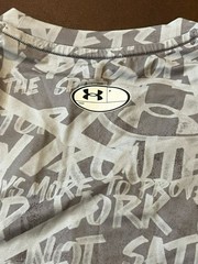 Under Armour Gray Black Smile for the Camera Sleeveless Compression Tank Top M
