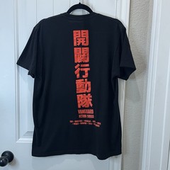 My Hero Academia Vanguard Action Squad Black Graphic T-Shirt Short Sleeve Size L