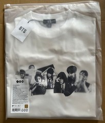 BTS HYBE Authentic Full Group Shot White Tee Unisex L Kpop Idol Merch Unworn